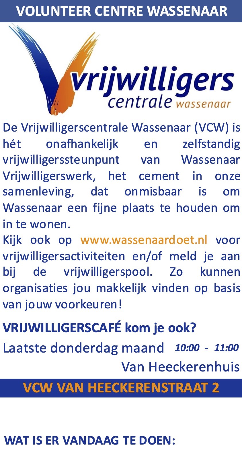VrijwilligersCentrale Wassenaar Activiteiten