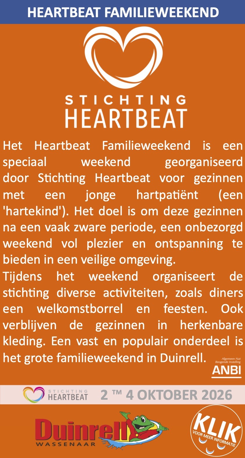 HeartBeat Familieweekend Duinrell