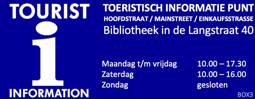 Tourist Information VVV Toeristisch Informatie Punt box3