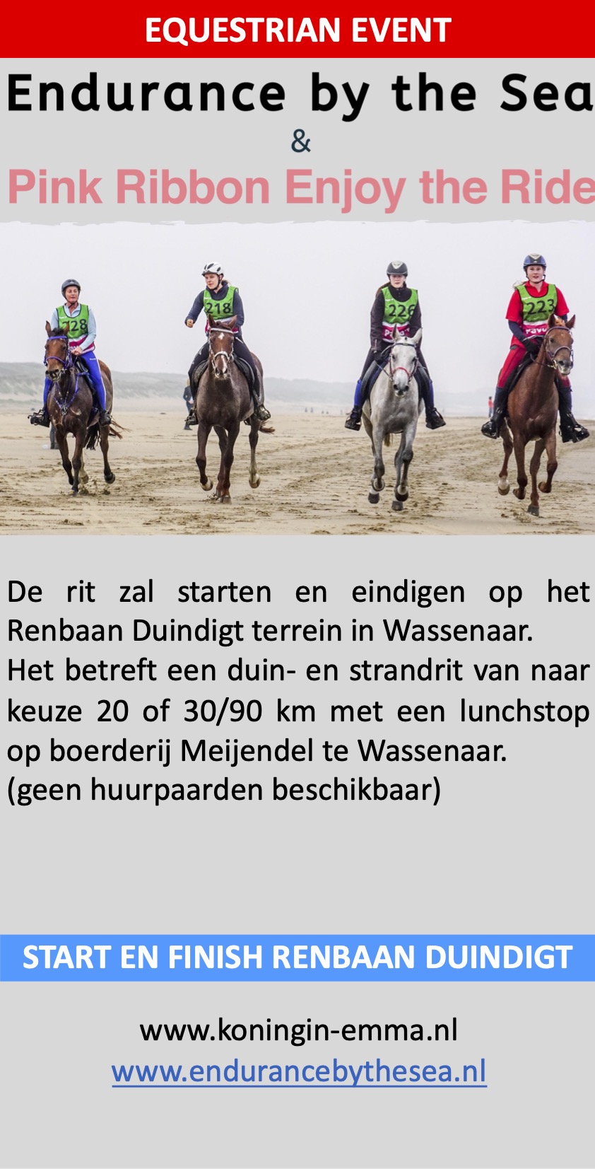 Paardensportvereniging Koningin Emma Wassenaar en Endurance by the Sea