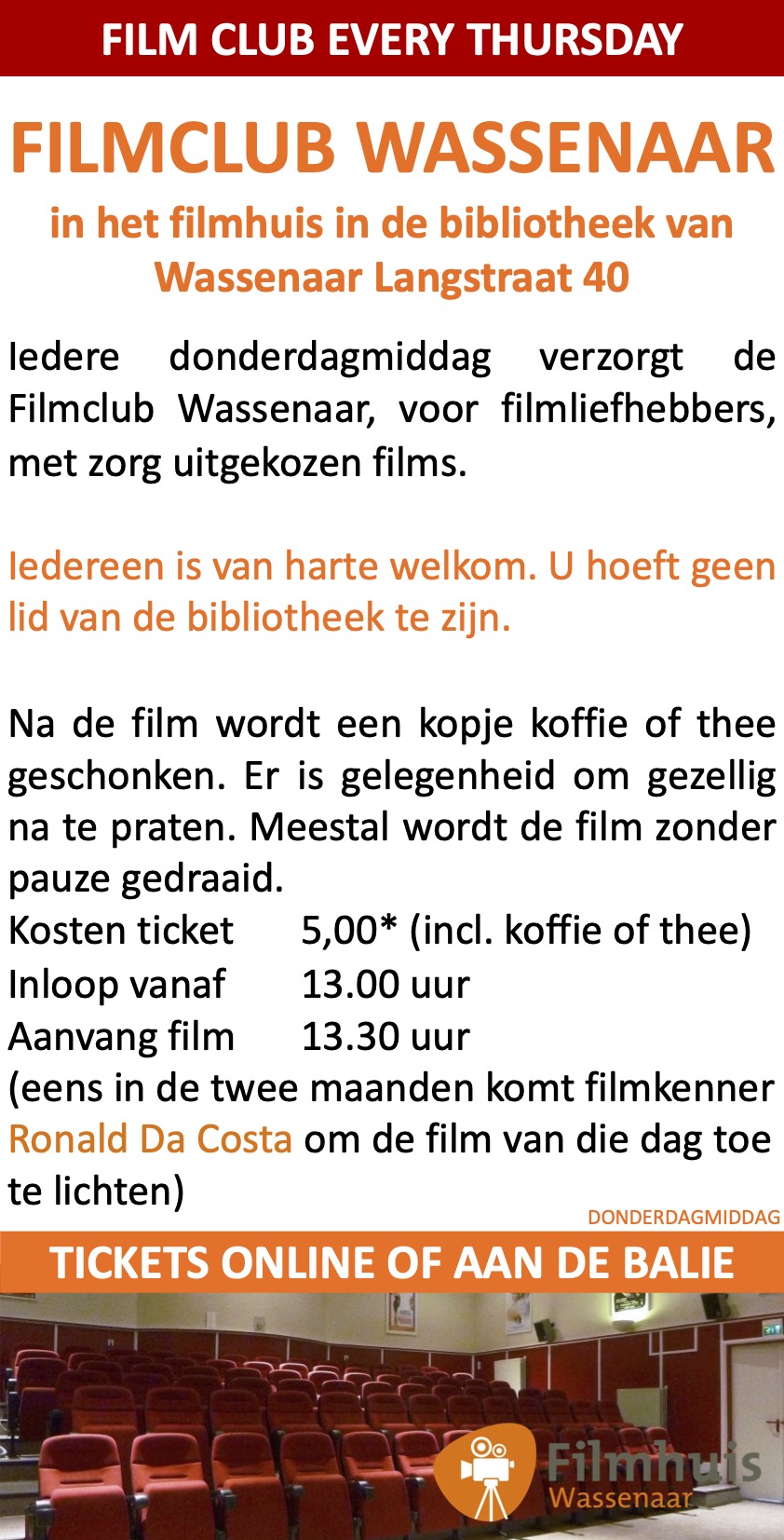 Filmclub Wassenaar Filmhuis Bibliotheek Wassenaar