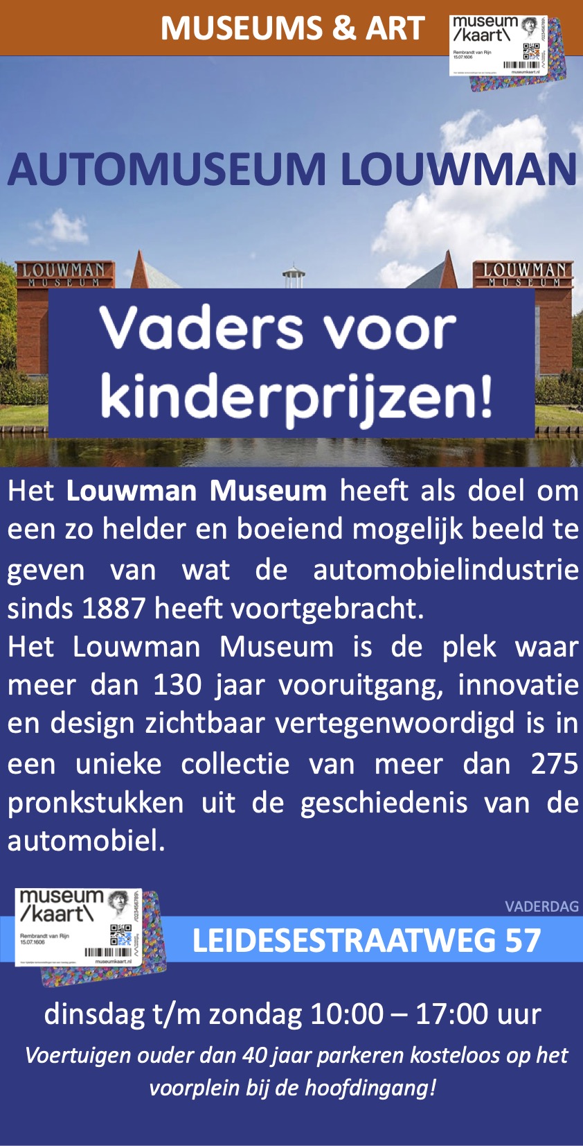 VADERDAG Louwman Automuseum Wassenaar Museumkaart