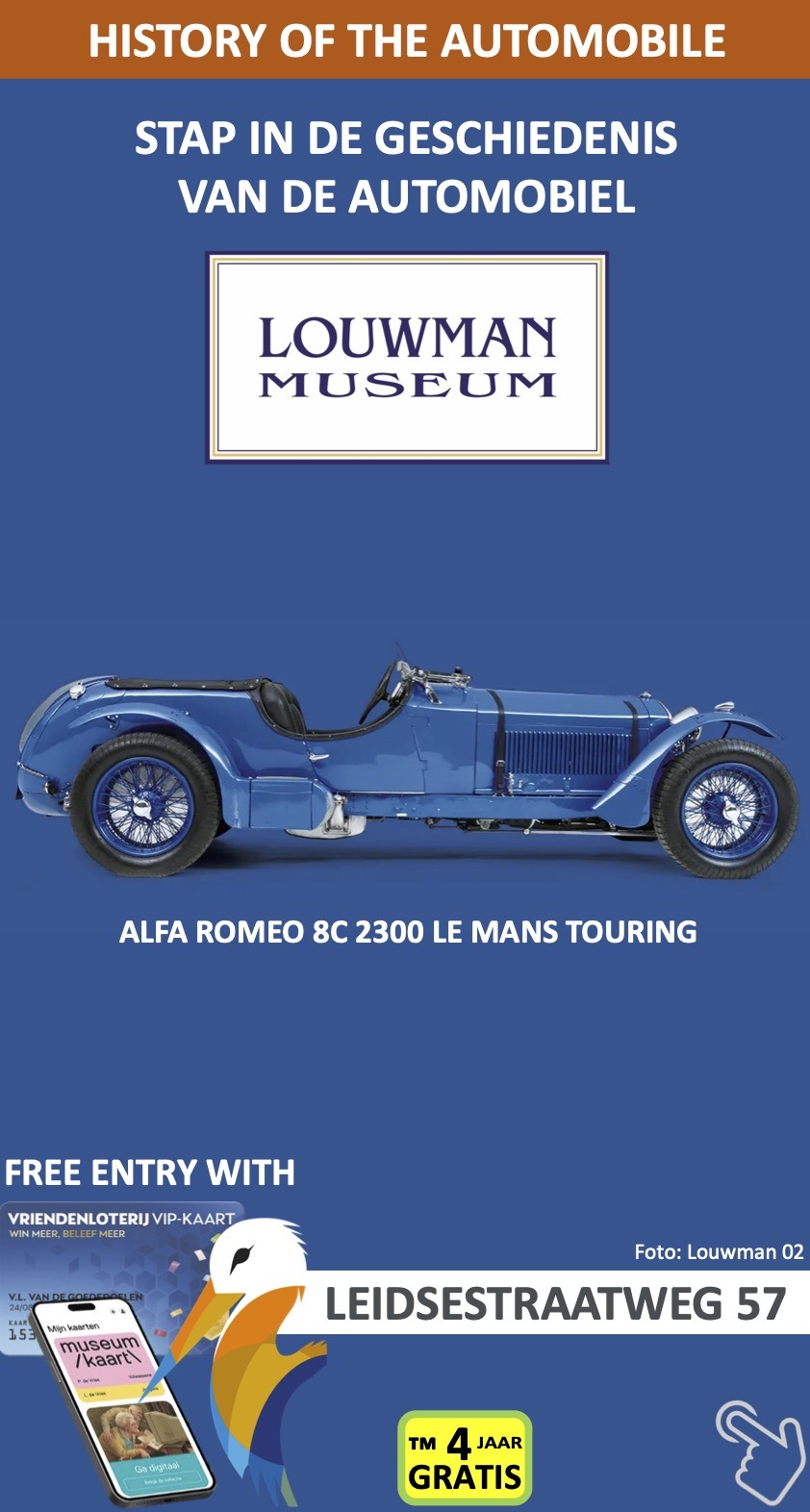 Louwman Automuseum Wassenaar Museumkaart februari