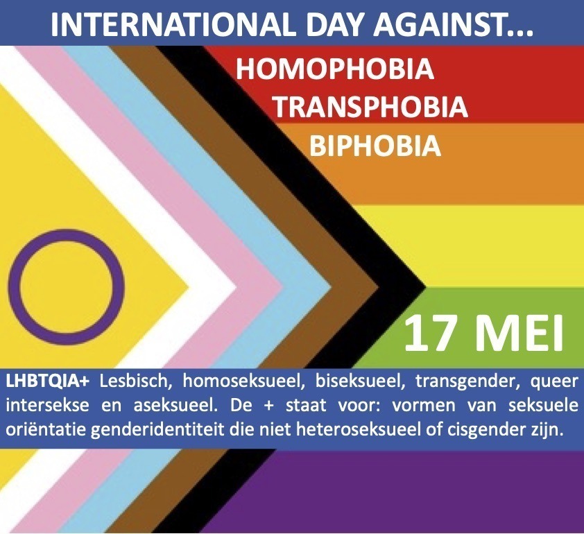 17 mei international day against homophobia transphobia and biphobia