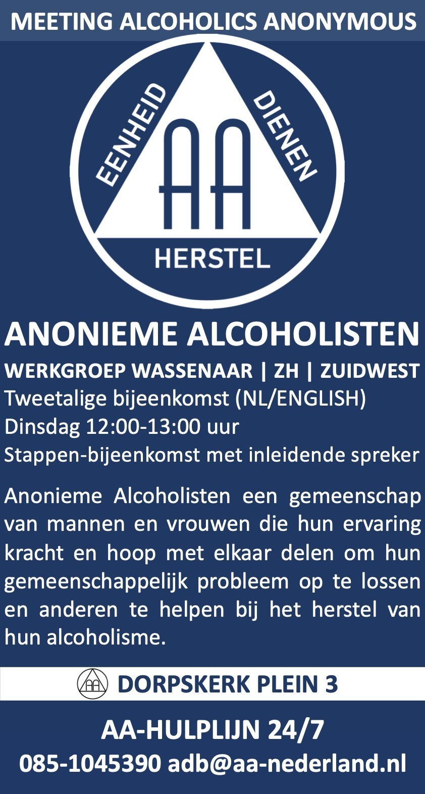 AA-Meeting Dinsdag Dorpskerk