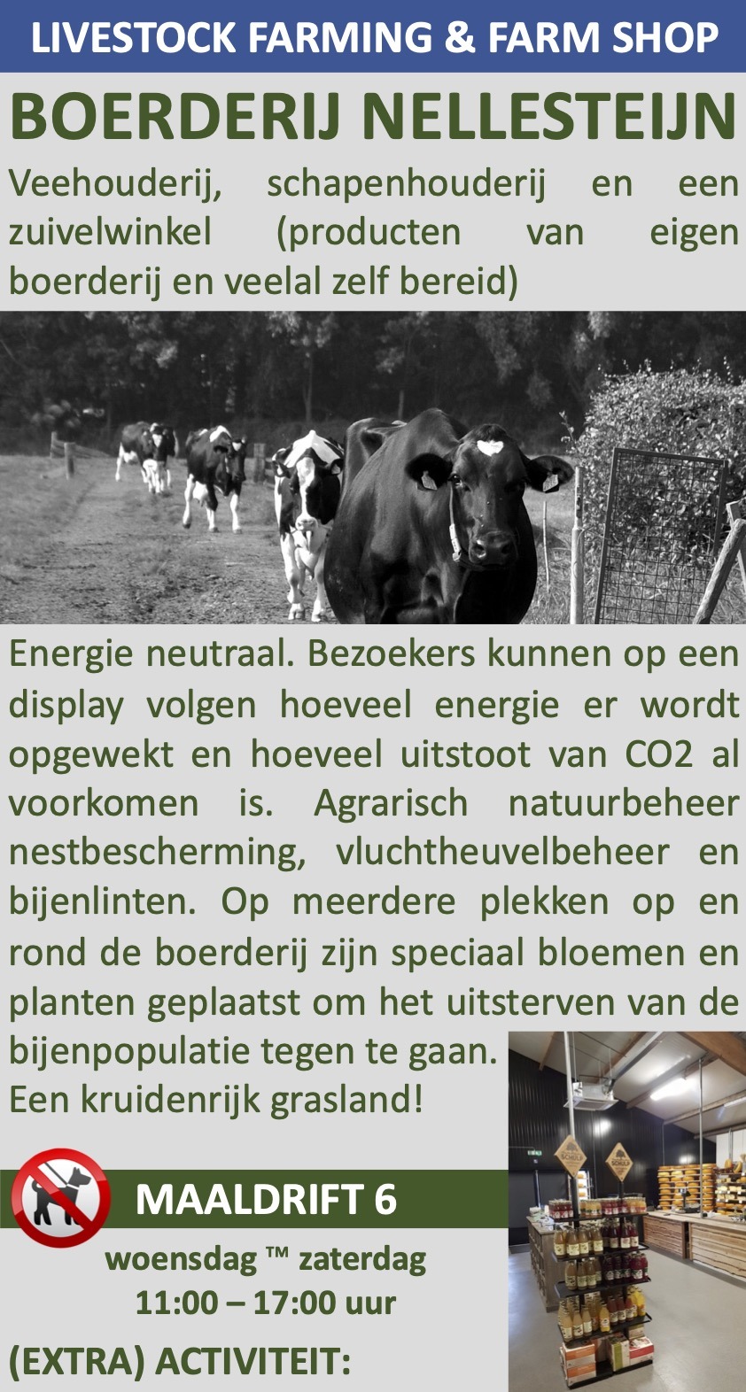 Boerderij Nellesteijn Wassenaar Zuivelwinkel november