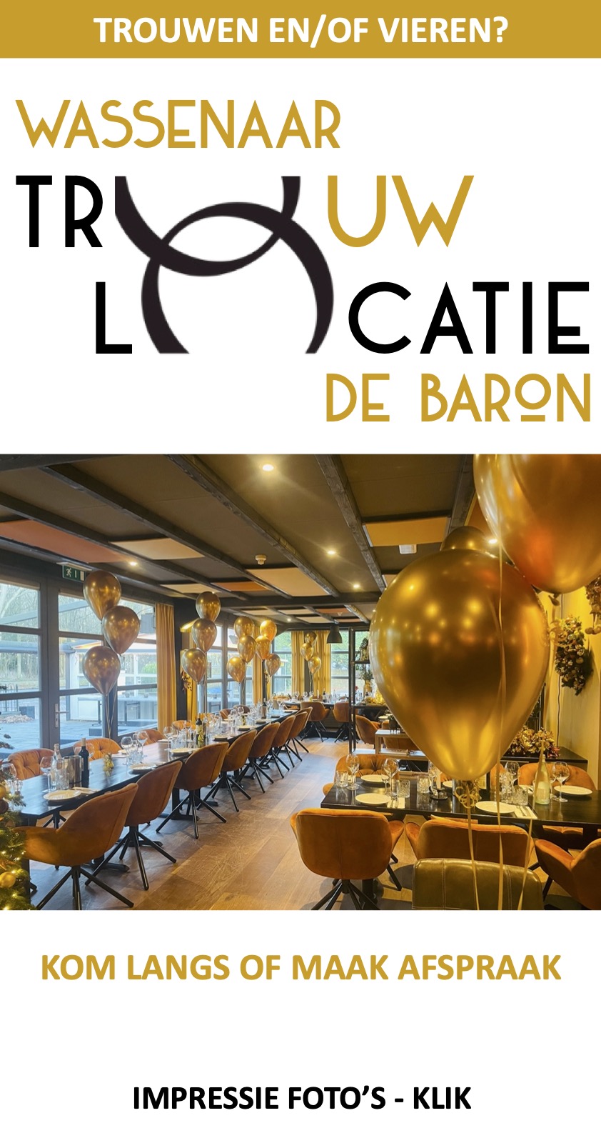 De Baron TROUWLOCATIE Restaurant Wassenaar Katwijk Katwijkseweg 7