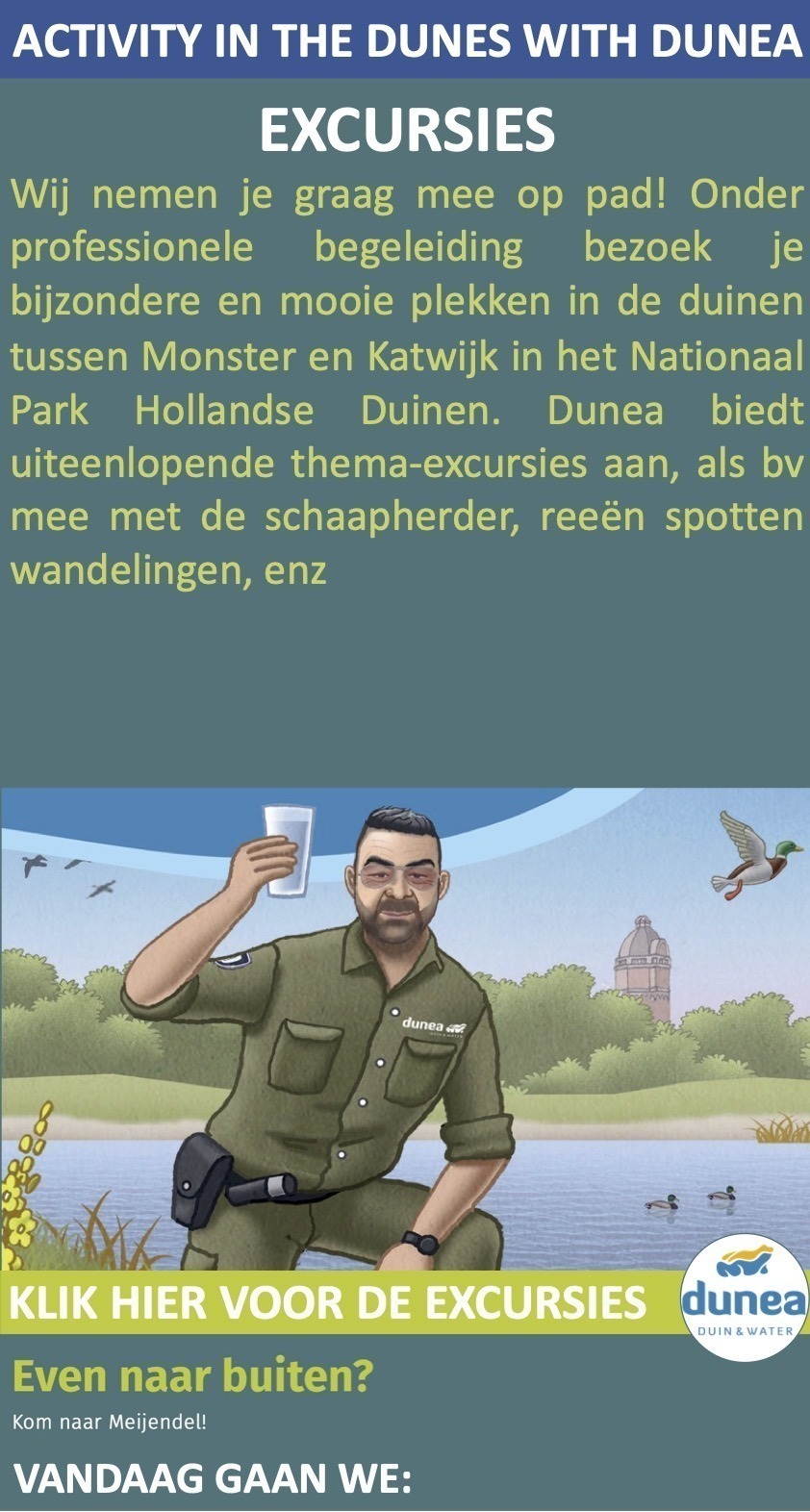Excursies Dunea Meijendel Wassenaar De Tapuit