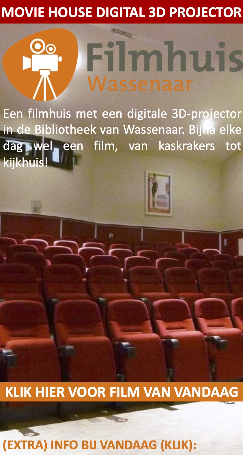 Filmhuis Wassenaar in de Bibliotheek Langstraat 40 augustus oktober