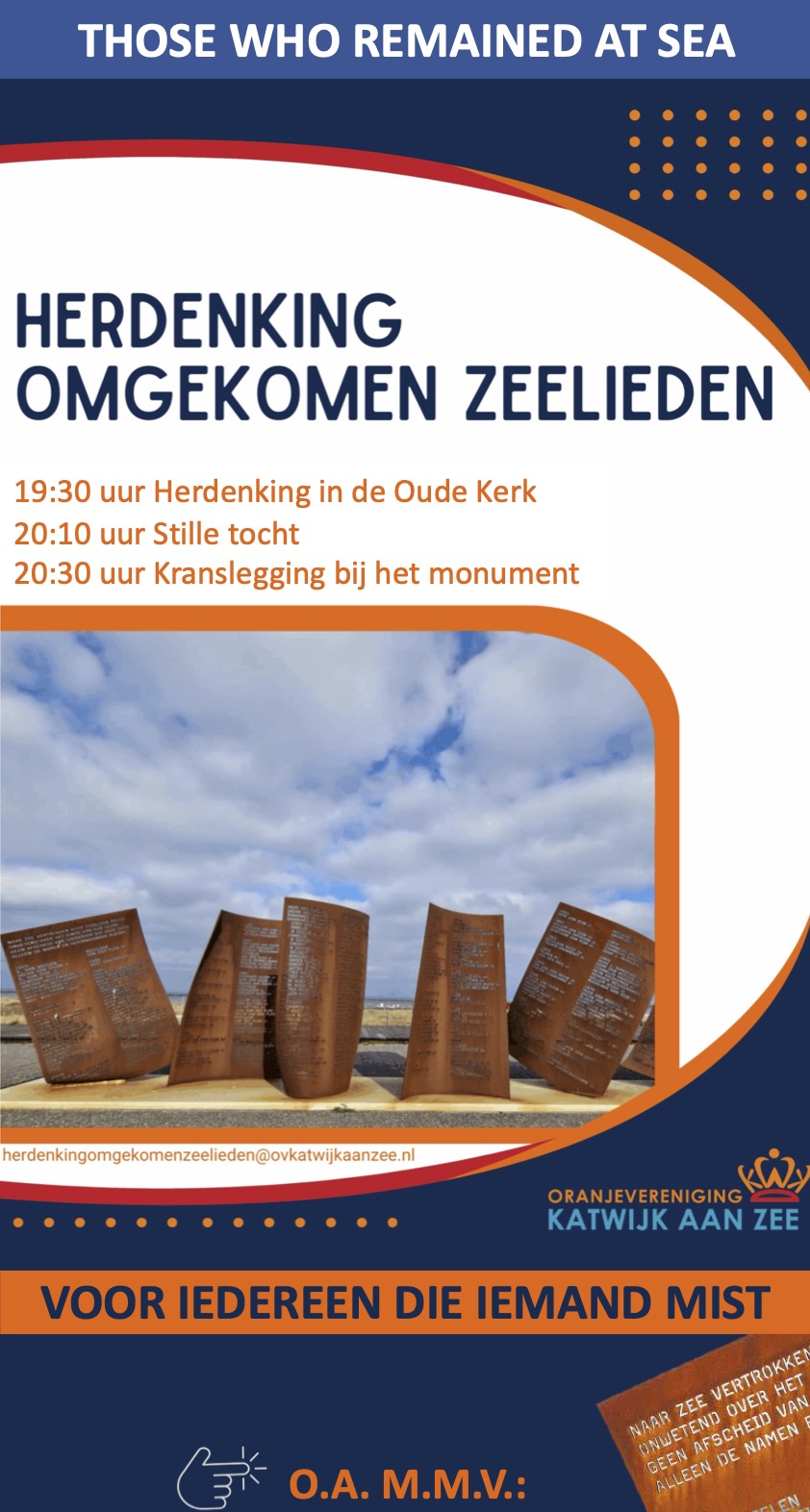 Herdenking omgekomen Zeelieden Katwijk