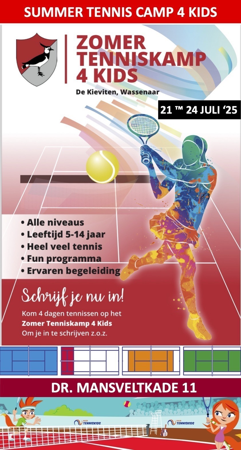 Kieviten Zomer TENNIS Kamp Kids