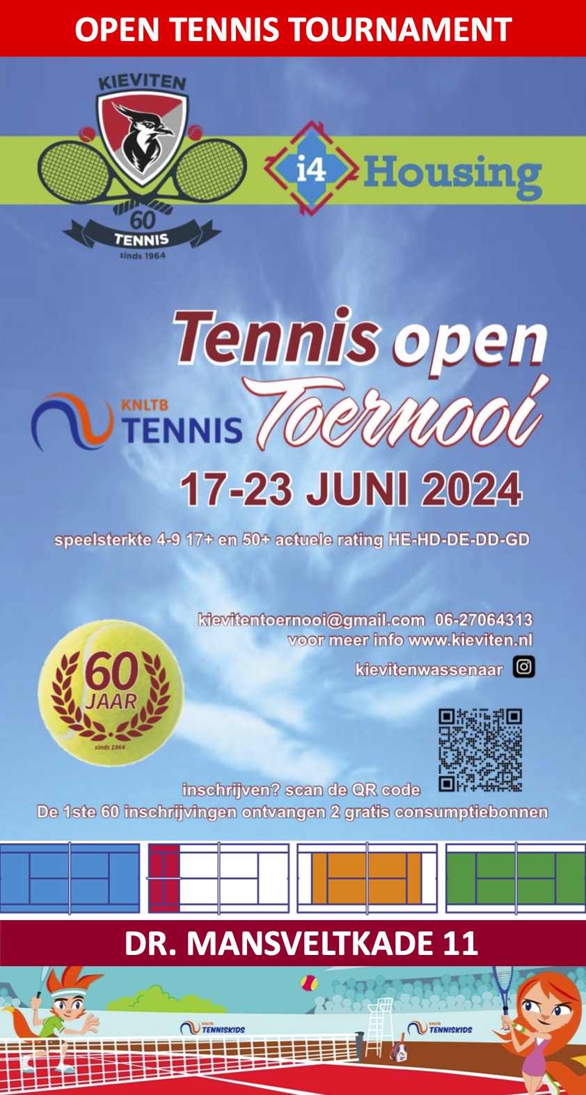i4Housing Kieviten Open Tennis Toernooi 19 juni ™ 25 juni 2023