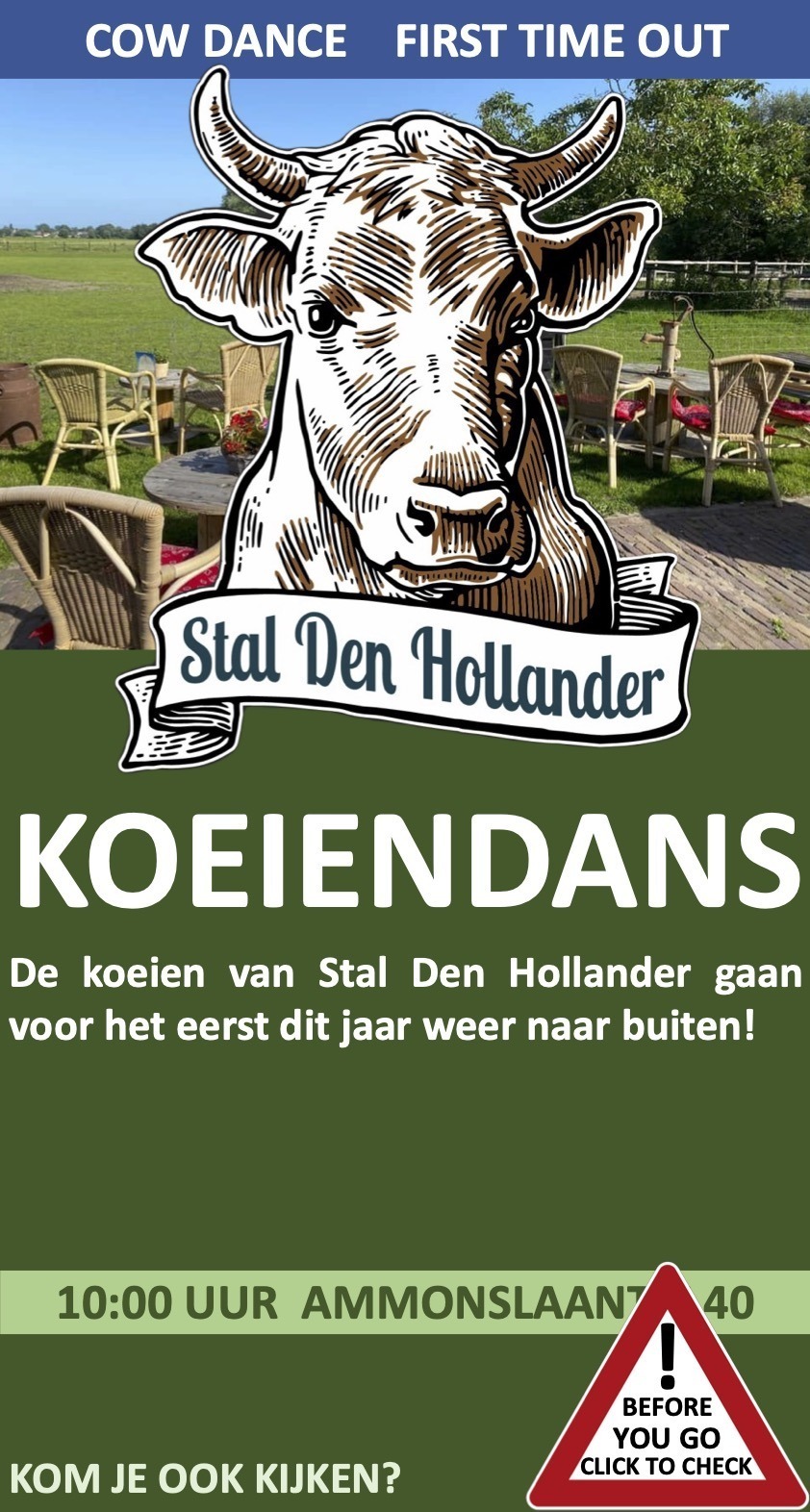 Koeien naar buiten Boerderij Stal Den Hollander Winkel Terras Wassenaar