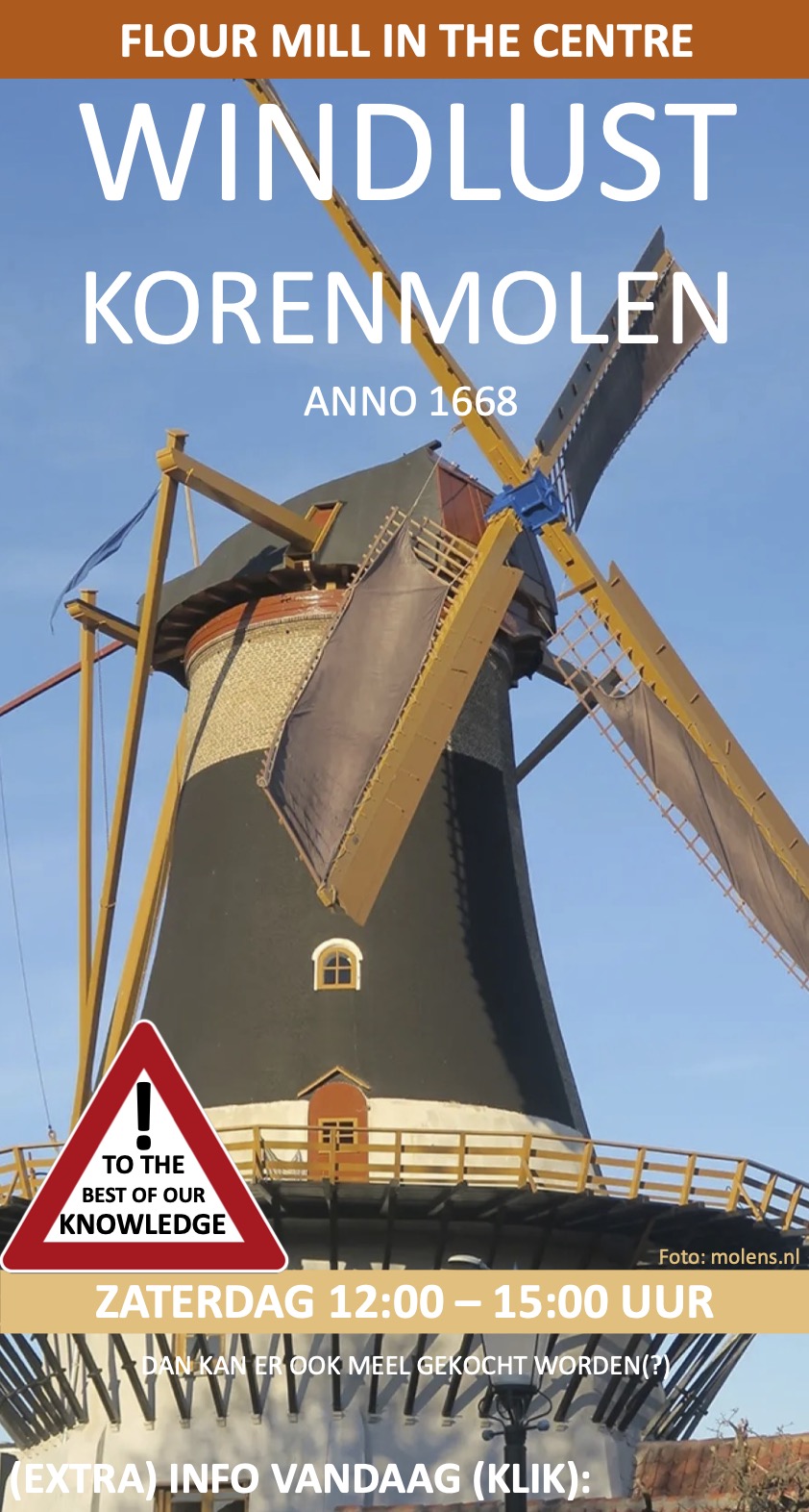 Korenmolen Windlust Stellingmolen centrum Wassenaar