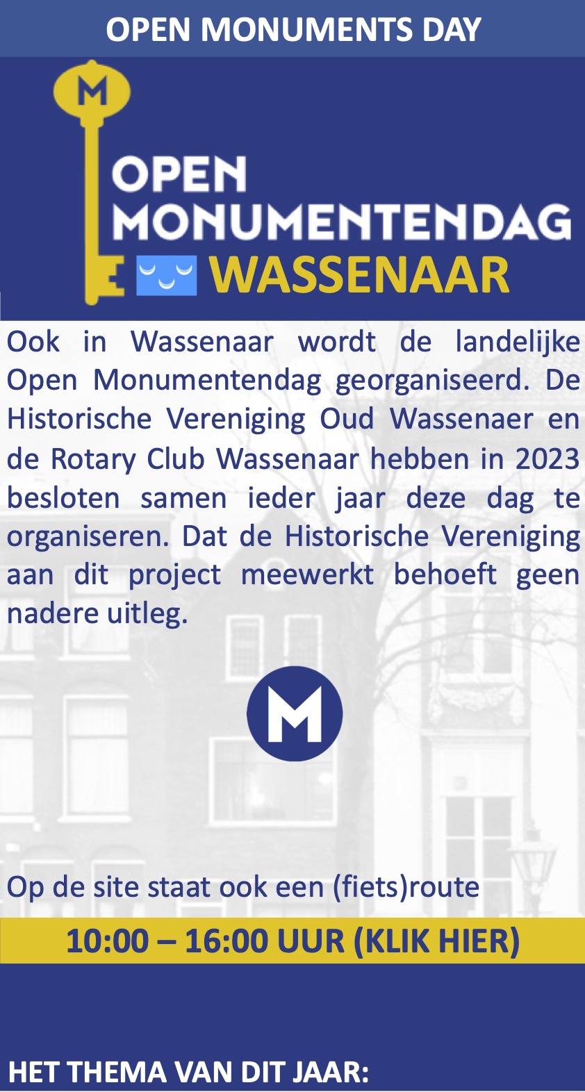 Open Monumentendag OMD Wassenaar