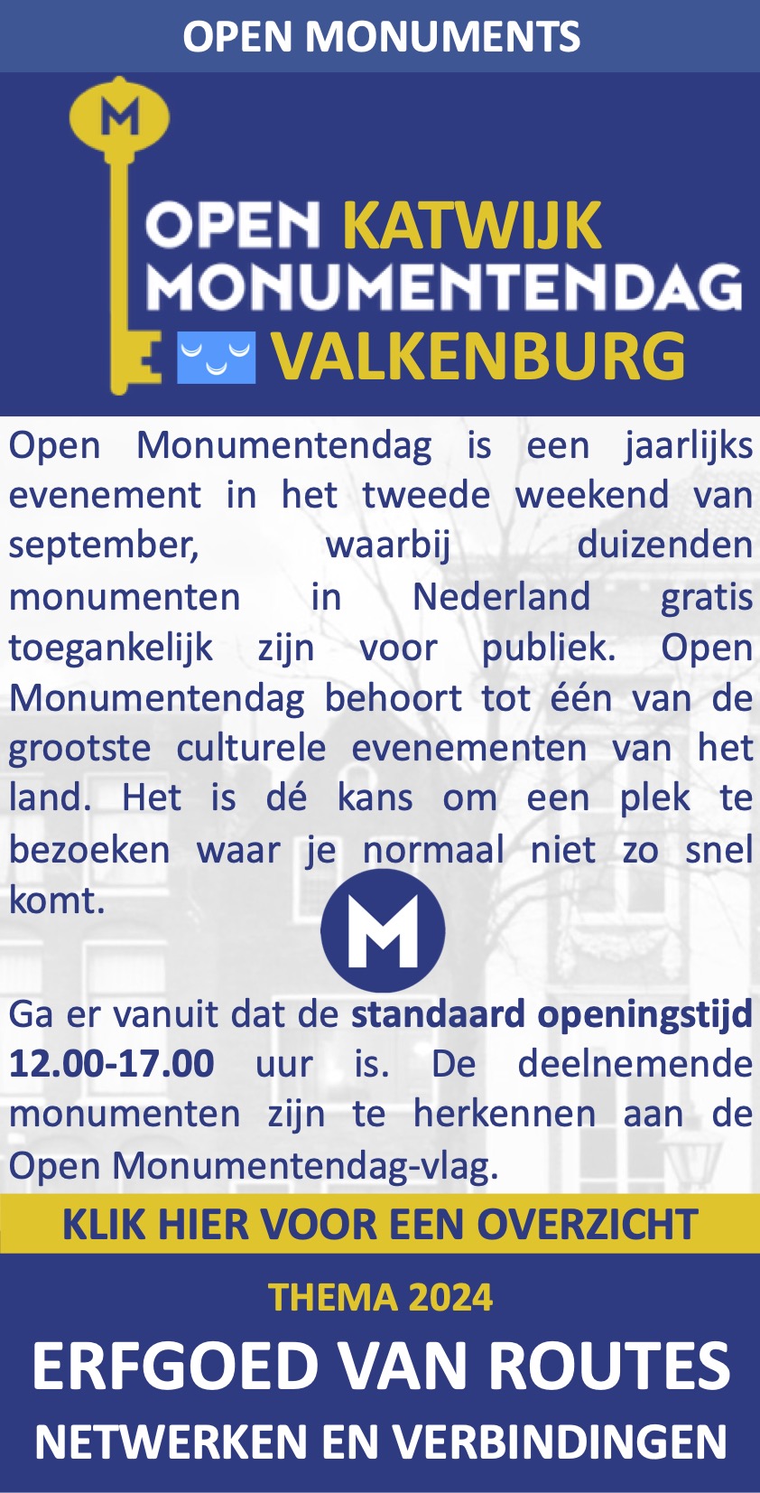 Open Monumentendag OMD Katwijk Valkenburg Rijnsburg