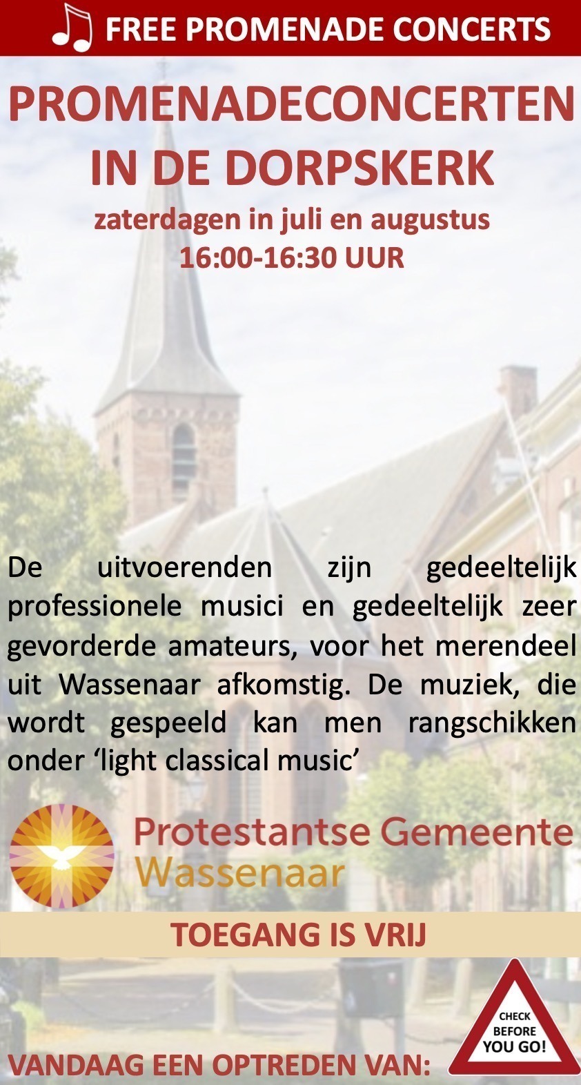 Promenadeconcerten Dorpskerk Wassenaar