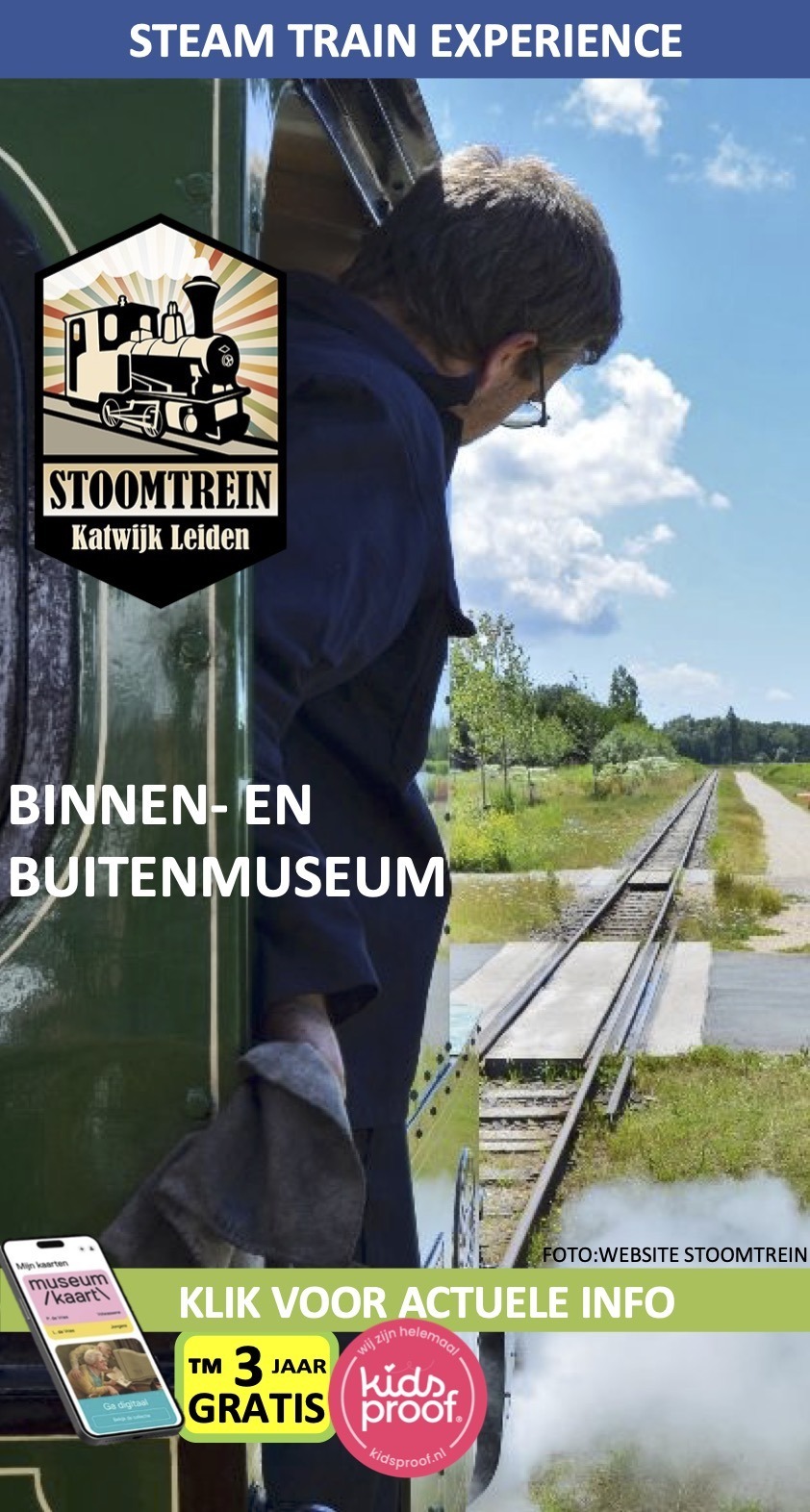 Stoomtrein Katwijk Leiden Zomerregeling Jan Pellenbargweg 1 Valkenburg (aan het Valkenburgse Meer langs de A44 tussen Wassenaar en Katwijk)