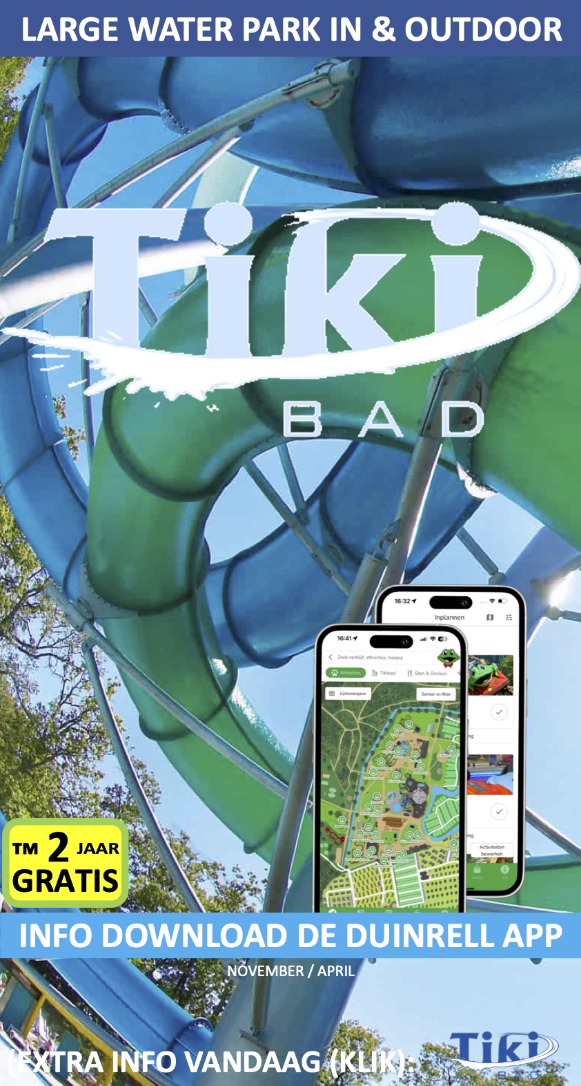 Tikibad Duinrell Glijbaanplezier 21 Glijbanen november