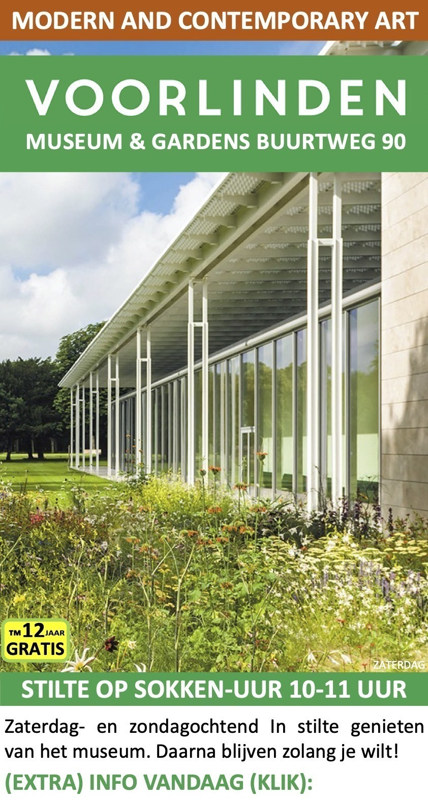 Voorlinden Museum Tuinen Buurtweg 9 Wassenaar zaterdag