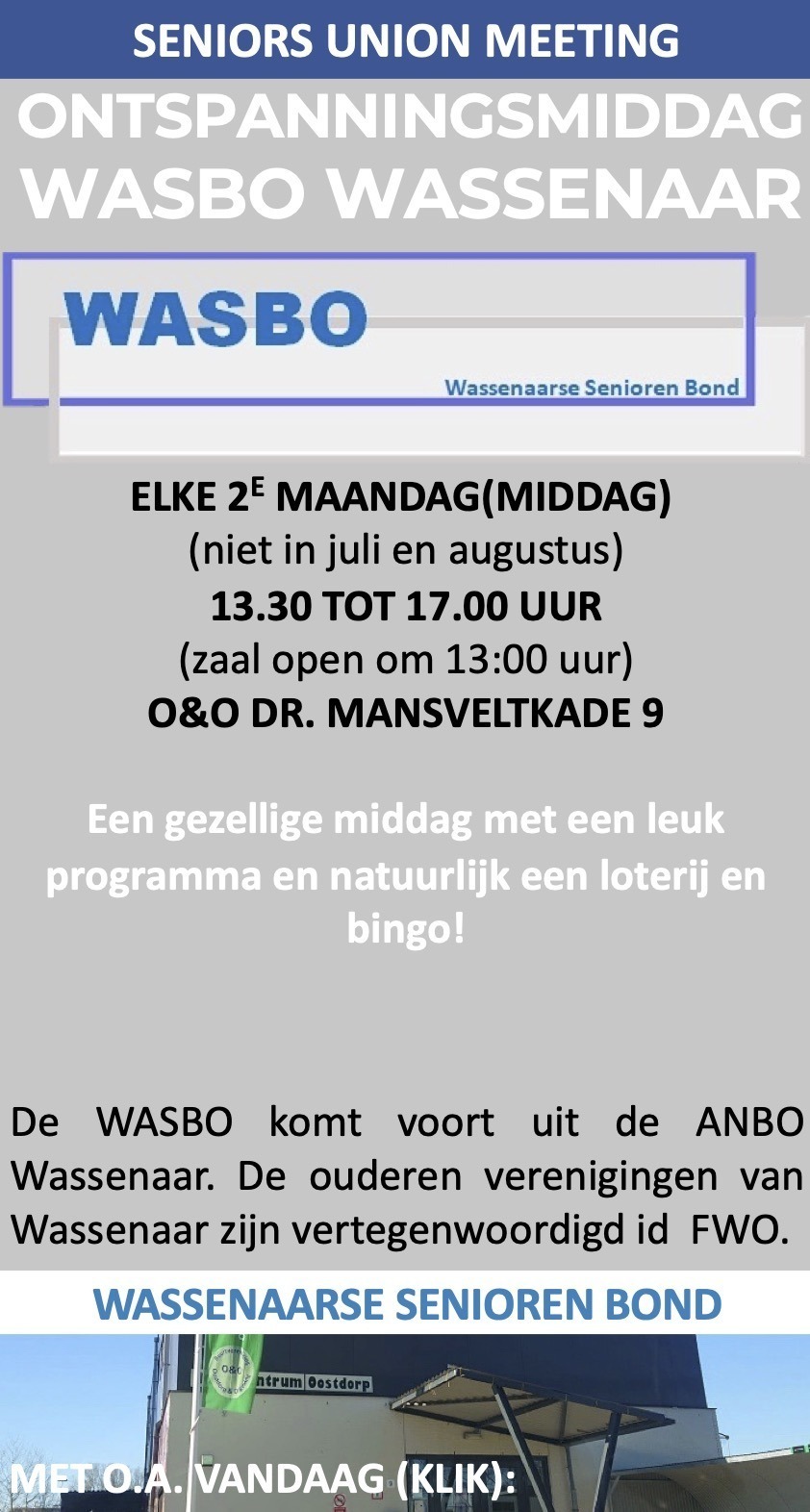 WASBO Ontspanningsmiddag Wassenaar