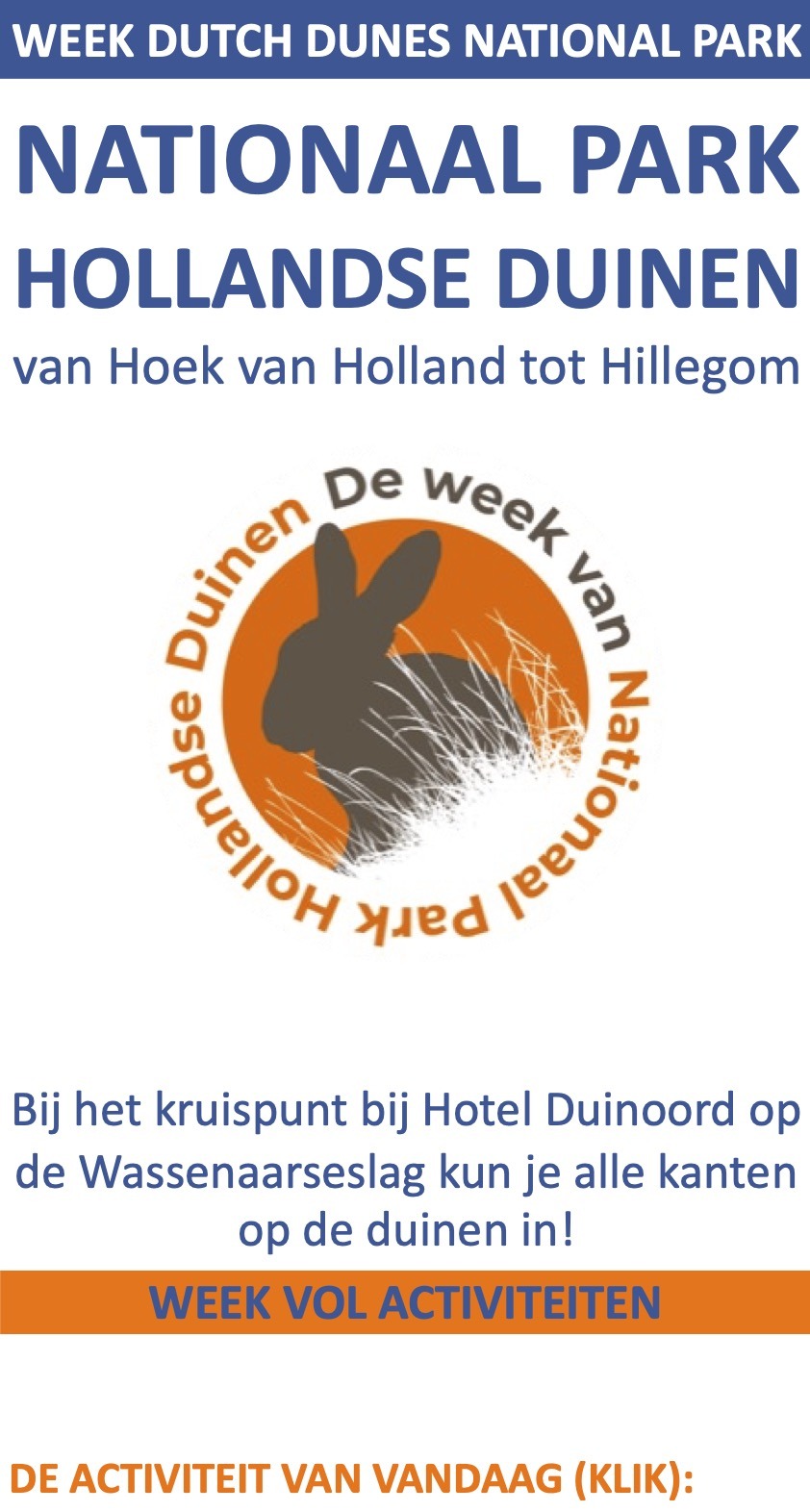 de Week van Nationaal Park Hollandse Duinen