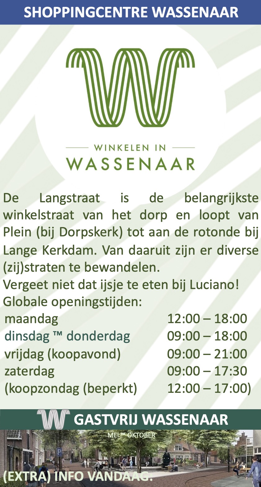 Langstraat winkelstraat Wassenaar Einkaufszentrum Shopping Centre oktober