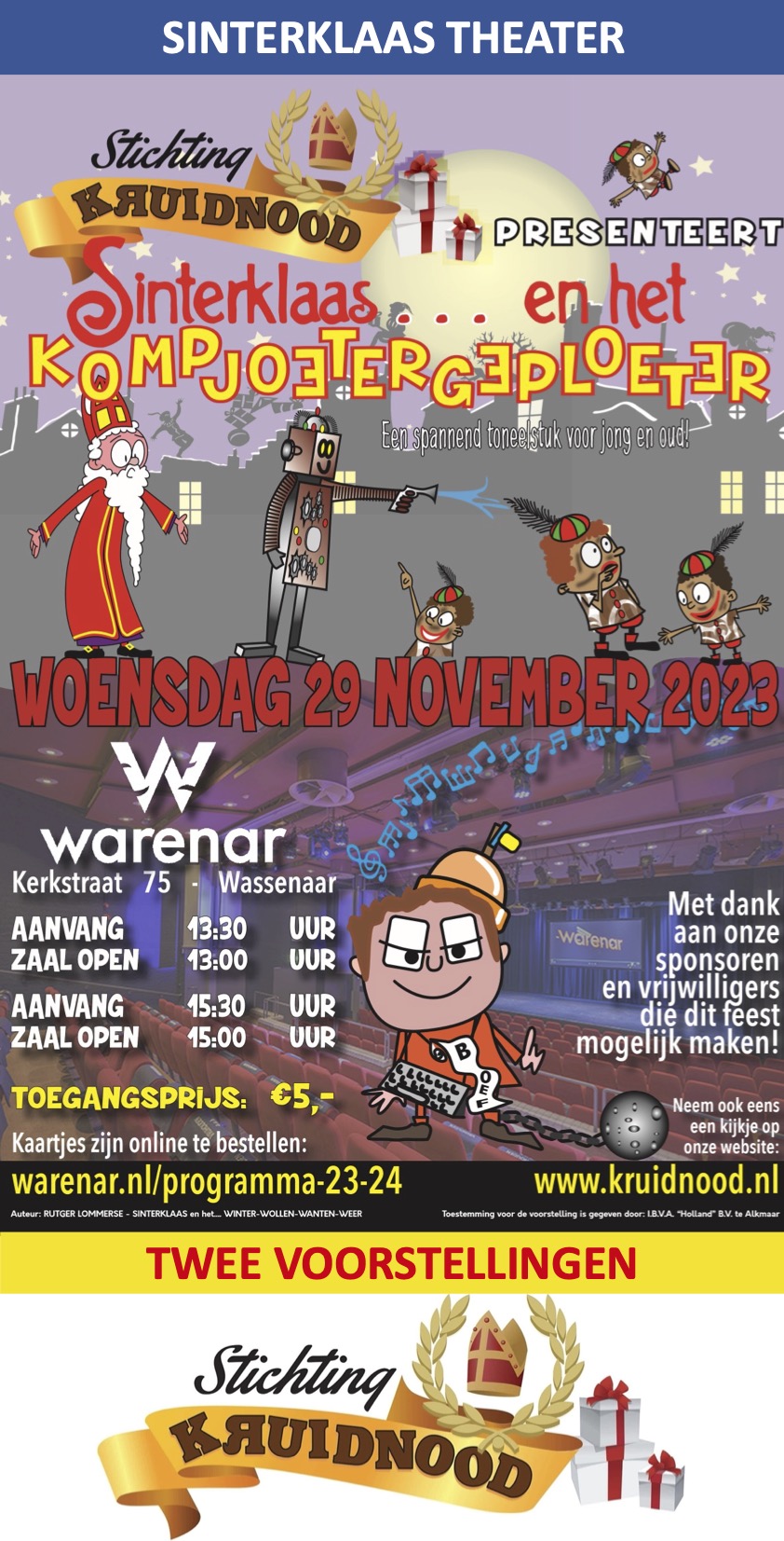Sinterklaas Kompjoetergeloeter Warenar Stichting Kruidnoot