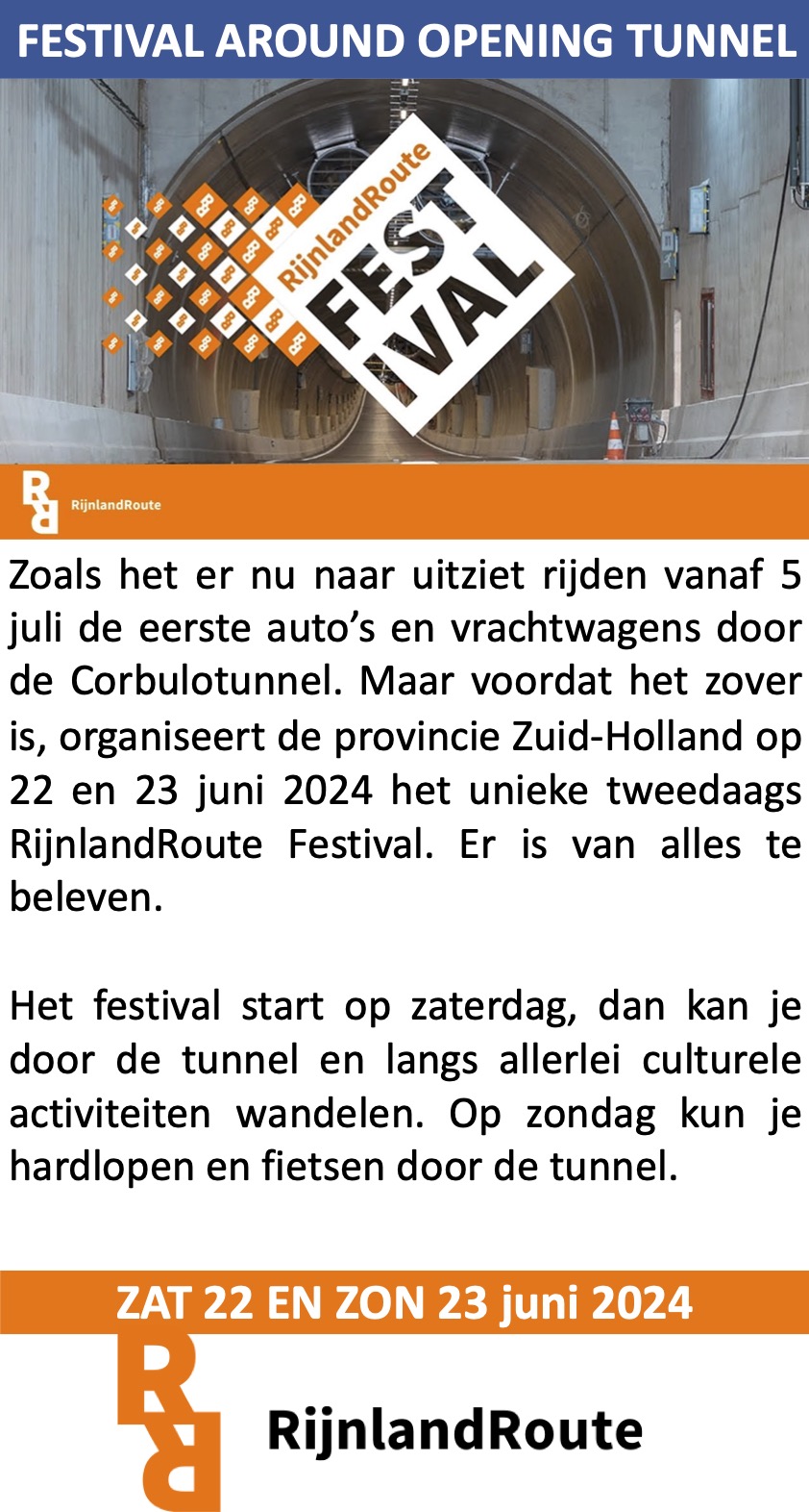 RijnlandRoute Festival 22 en 23 juni 2024