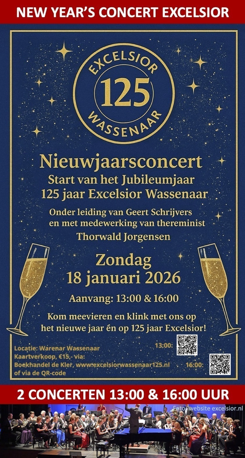 Nieuwjaarsconcert MuziekVereniging Excelsior Warenar Wassenaar