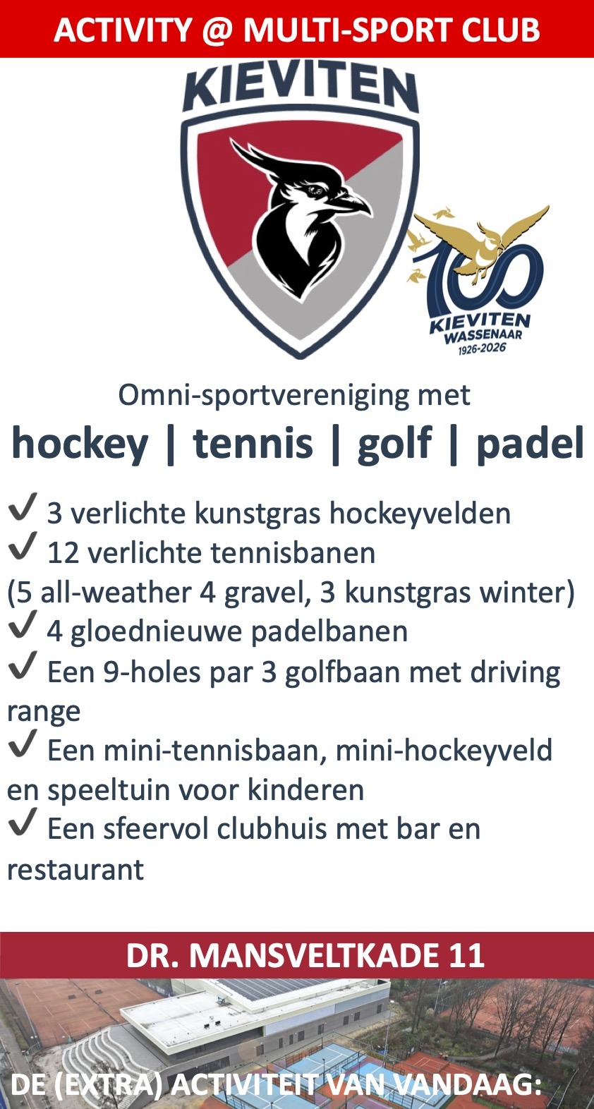 De Kieviten Hockey Tennis Golf Padel Wassenaar